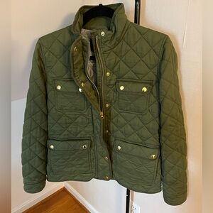J. Crew Olive Quilted Jacket - size small